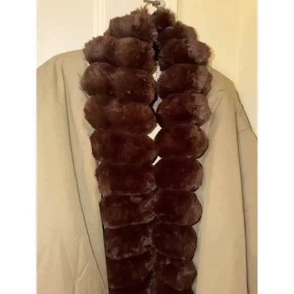 Helsa bubble puffer jacket coat faux fur S - Picture 5 of 6